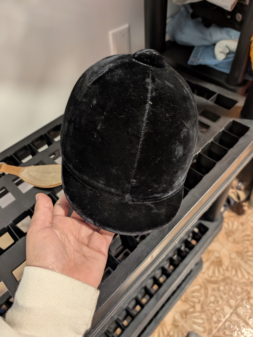 Black Velvet Riding Cap